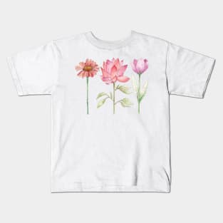 Pink flowers Kids T-Shirt